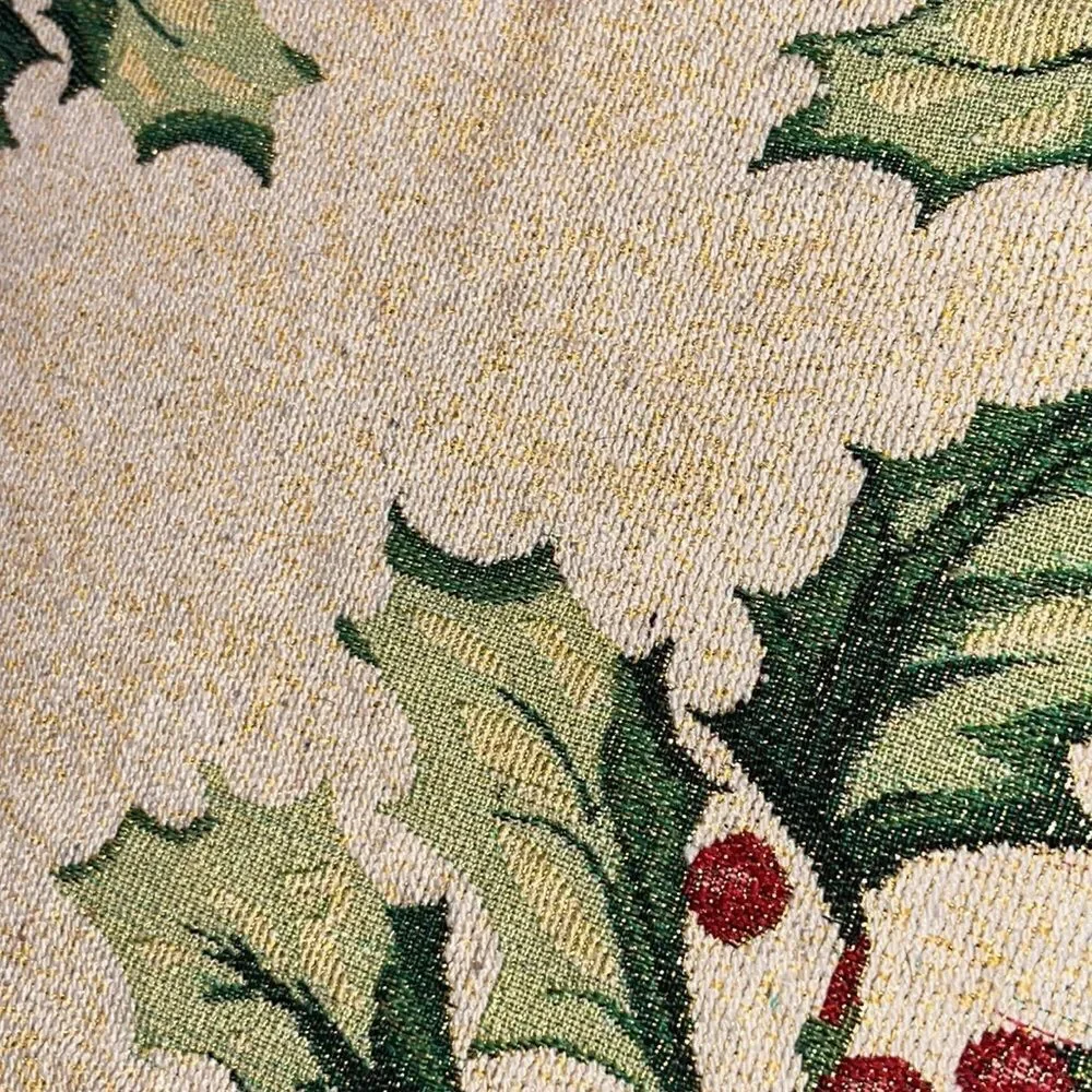 Set of 2 Christmas Holly Tapestry Table Placemats
